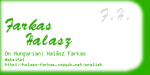 farkas halasz business card